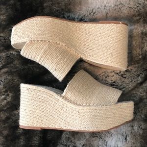Zara jute wedge platform sz7